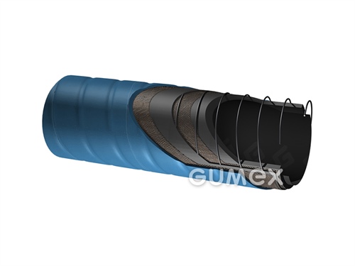 T6A6 AE, 51/63mm, 5bar/-1bar, NBR/CR, Stahlspirale, -54°C/+82°C, blau, 